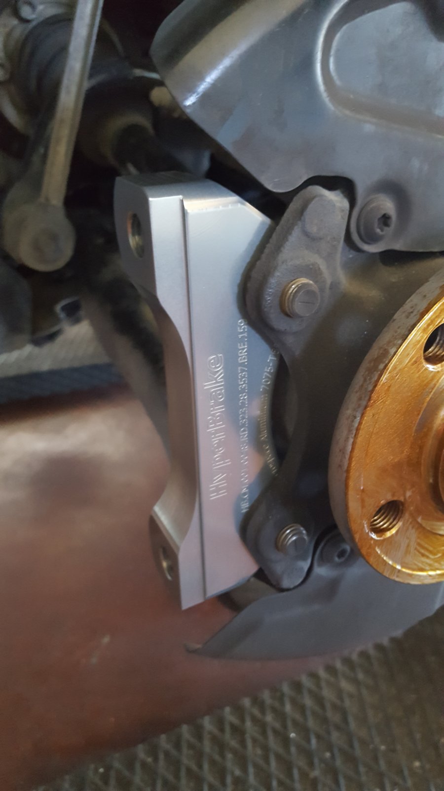 HyperBrake Motorsport Front 4pot Big Brake Kit for VW POLO (9N) for Brembo calipers from Alfa Romeo 159 TBi/Renault Megane RS and monoblock brake discs 323x28mm - Image 3